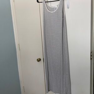 Black and white stripped maxi